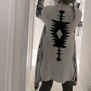 Southwestern Aztec Asymmetric Sweater YELLOWSTONE M Free People Yellow Stone